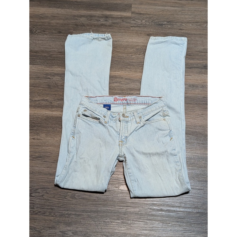 Anchor Blue Poppy 3-Pocket Low Rise Flare Jeans Light Wash Size 1 Y2K Retro